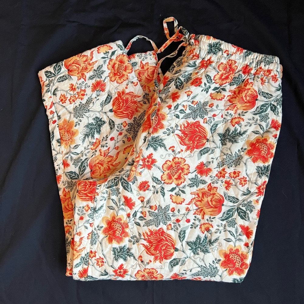 Urban Outfitters & Laura Ashley Fall Floral Collab Pants Large NWT Quilted